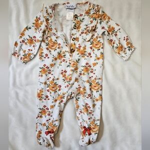 ✨️PRICE DROP✨️ NICOLE MILLER | Floral Footie PJs | 6-9m